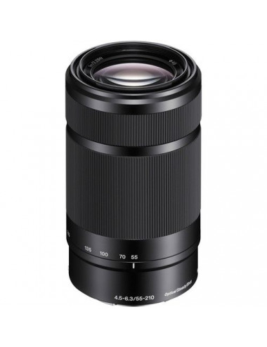 Sony E 55–210mm f/4.5–6.3 SEL OSS, white box.