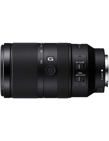 Sony SEL 70–350mm f/4.5–6.3 G (optical stabiliser). 2-year Sony warranty