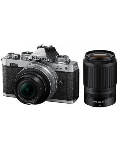 Nikon Z fc + 16-50mm + 50-250mm Silver.Garanzia Nikon 2 anni