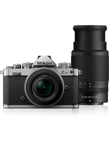 Nikon Z fc + 16-50mm + 50-250mm Silver. Garanzia Nikon 2 anni
