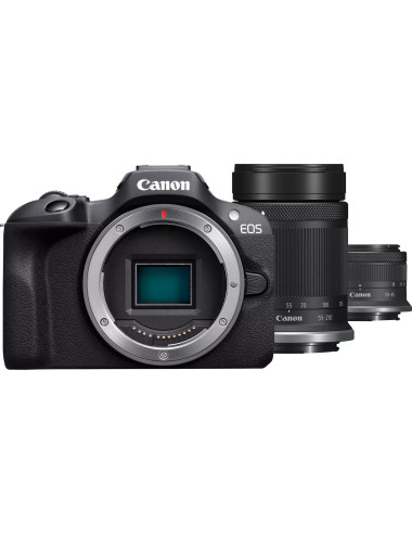 Canon EOS R100 kit  RF-S 18-45mm + RF-S 55-210mm  Garanzia Canon 2 anni
