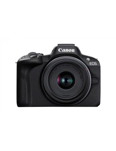 Canon EOS R50 Kit 18-45mm + 55-210mm Black. Garanzia Canon 2 anni.