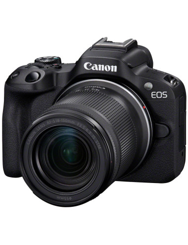 Canon EOS R50 Kit 18-45mm + 55-210mm Black. Garanzia Canon 2 anni.