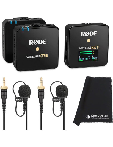 Rode Wireless Go II+ with 2 Go Lavalier microphones