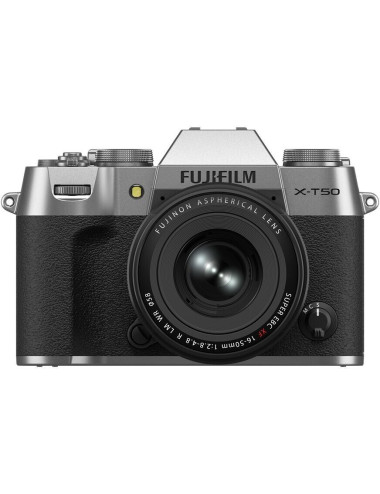 Fujifilm X-T50 + 16-50mm Silver. 2-year warranty from Fuji Italia