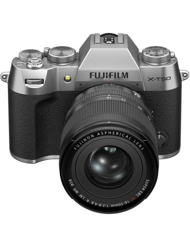 Fujifilm X-T50 + 16-50mm Silver. 2-year warranty from Fuji Italia
