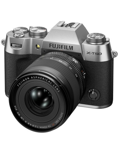 Fujifilm X-T50 + 16-50mm Silver. 2-year warranty from Fuji Italia