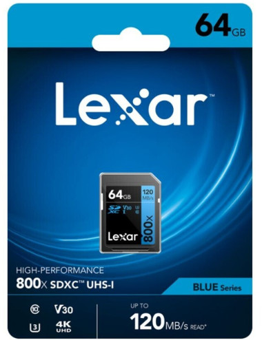 Lexar SDXC 64GB 800x UHS-I V30