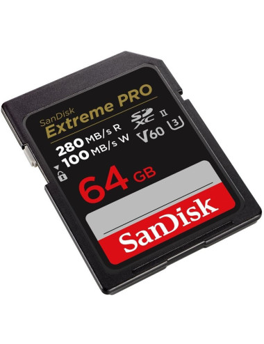 SanDisk Extreme PRO SDXC 64GB UHS-II V60 280 MB/s