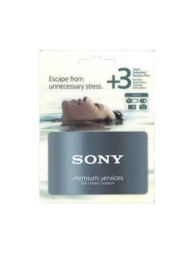 Sony 3-year extended warranty for Digital Imaging products