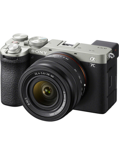 Sony A7C II + 28–60mm FE f/4–5.6 (silver). 2-year Sony warranty