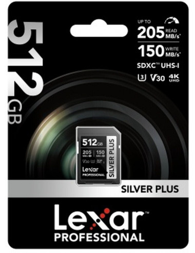 Lexar Professional SDXC 512GB  UHS-I  V30 205MB/s 4K