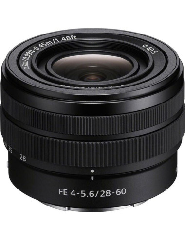Sony FE 28–60mm F4–5.6 (white box). 2-year Sony warranty