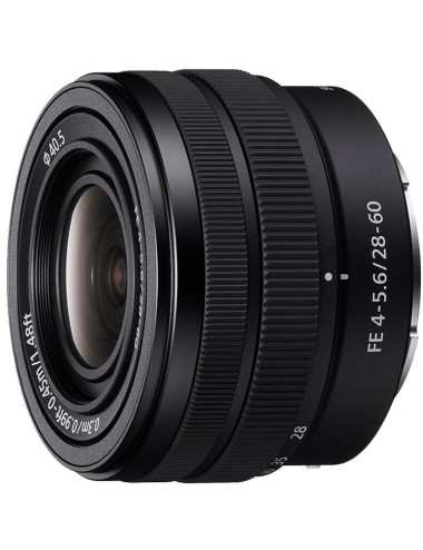 Sony FE 28–60mm F4–5.6 (white box). 2-year Sony warranty