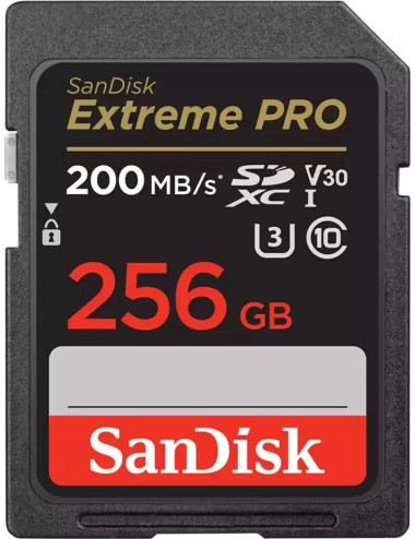 SanDisk SDXC Extreme Pro 256GB 200MB/s U3 V30