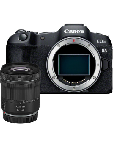 Canon EOS R8 + RF 24-105mm IS STM. Garanzia Canon 2 anni