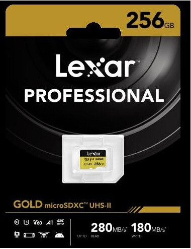 Lexar Professional Gold UHS-II U3 V60 micro SDXC 256GB