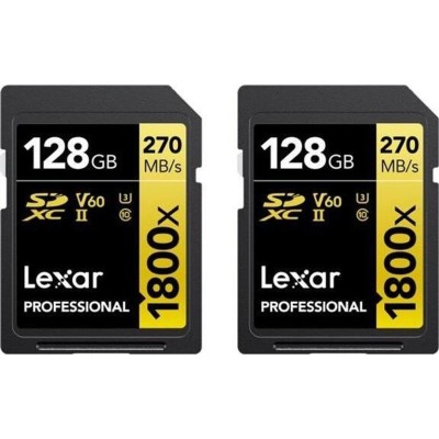 Lexar  SDXC 128GB 1800x UHS-II  V60 Twin.