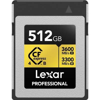 LEXAR  CFexpress 512 GB GOLD 4.0 type B Series 3600R/3300W MB/s