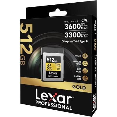 LEXAR  CFexpress 512 GB GOLD 4.0 type B Series 3600R/3300W MB/s