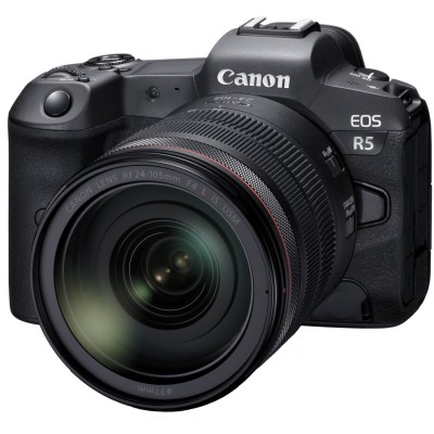 Canon EOS R5 + RF 24–105mm f/4. 2-year warranty