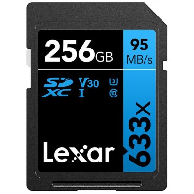 Lexar  SDXC 256GB 633x C10  V30.