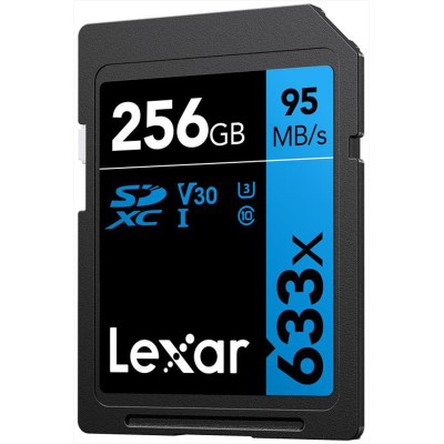 Lexar  SDXC 256GB 633x C10  V30.