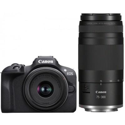 Canon EOS R100 kit  RF-S 18-45mm + RF 75-300mm. Garanzia Canon 2 anni