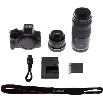 copy of Canon EOS R100 + RF-S 18-45mm + RF-S 55-210mm. Garanzia Canon 2 anni