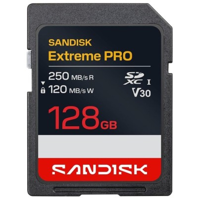 SanDisk SDXC Extreme PRO 128GB 250MB/s V30 UHS-I