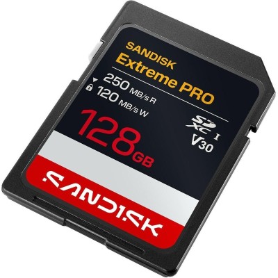 SanDisk SDXC Extreme PRO 128GB 250MB/s V30 UHS-I